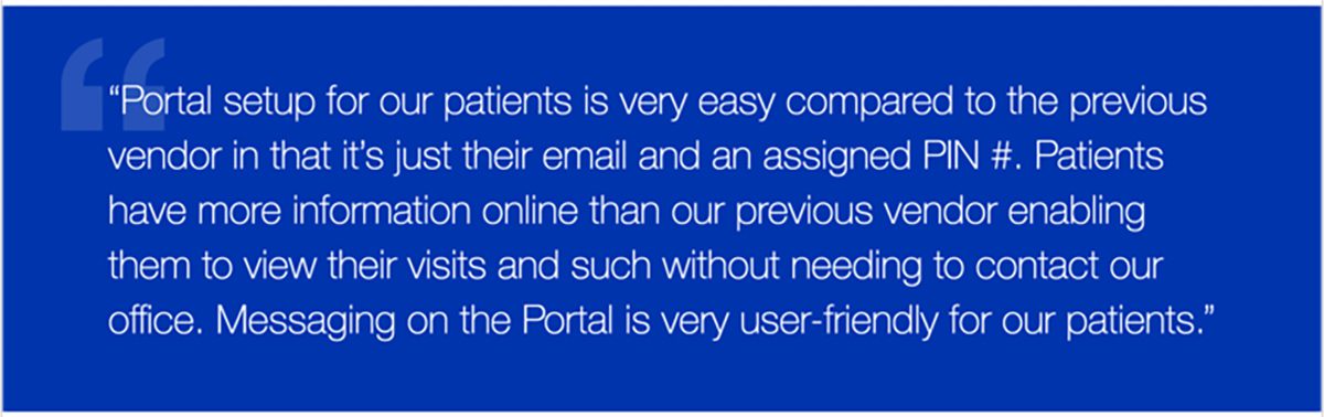 patient portal testimonial