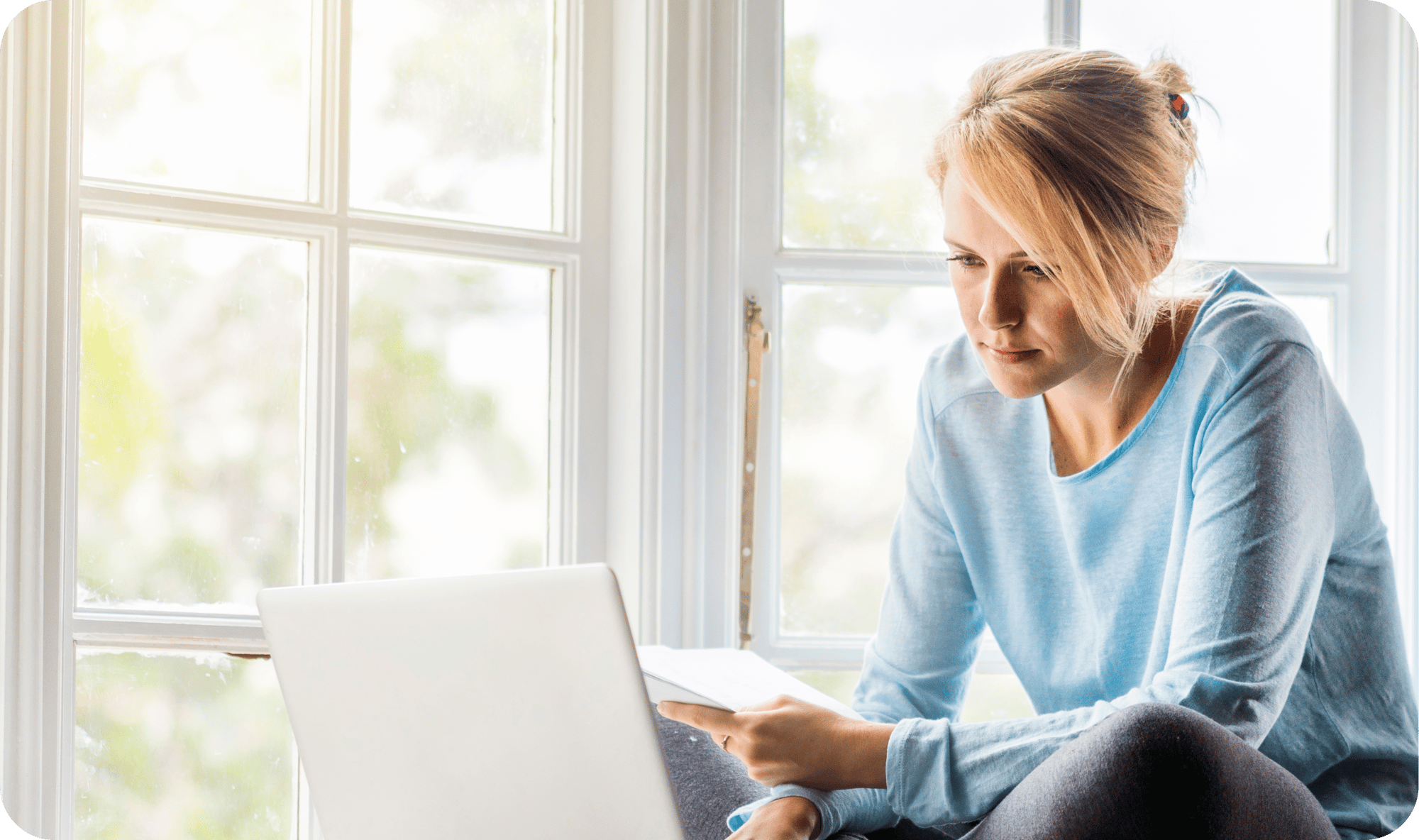 Patient looking at their patient portal account