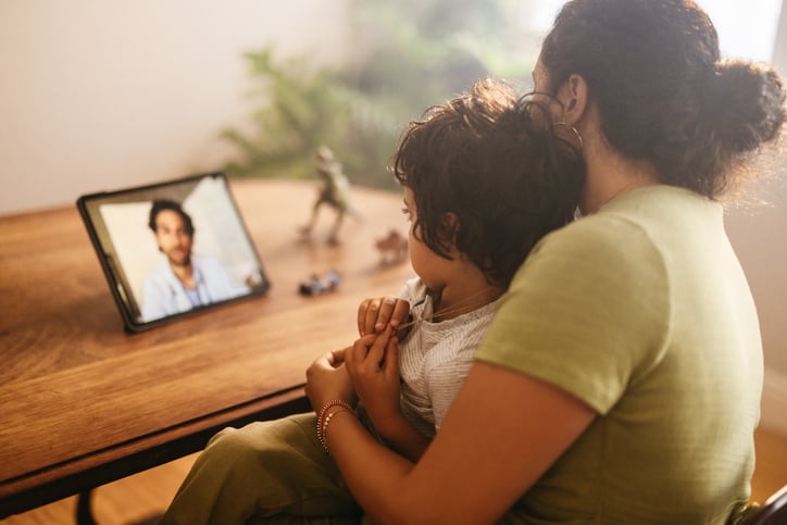 family using full integrated telehealth 