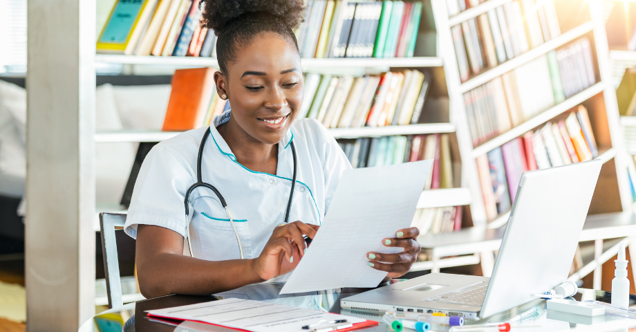 Doctor Reviewing Medical Records